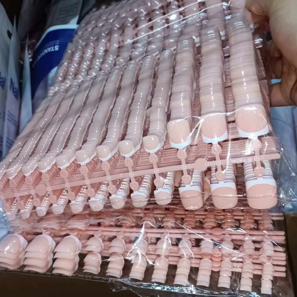 Nail Art Pink - 120개 정사각형 발톱 팁 - 발톱에