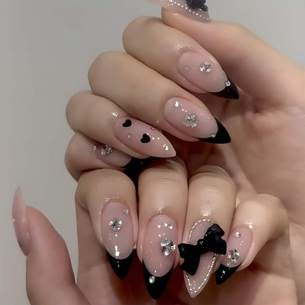 24개입 착용 가능한 프레스온 네일 세트 그라데이션 블 - Nail Art Press On 리뷰 및 가격