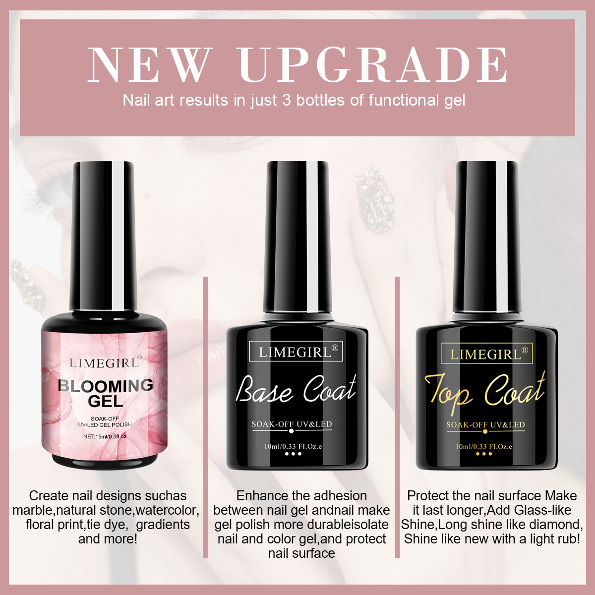 LIMEGIRL 네일 아트 다기능 젤 키트 UV 프라이 - Nail Art Ombre 리뷰 및 가격