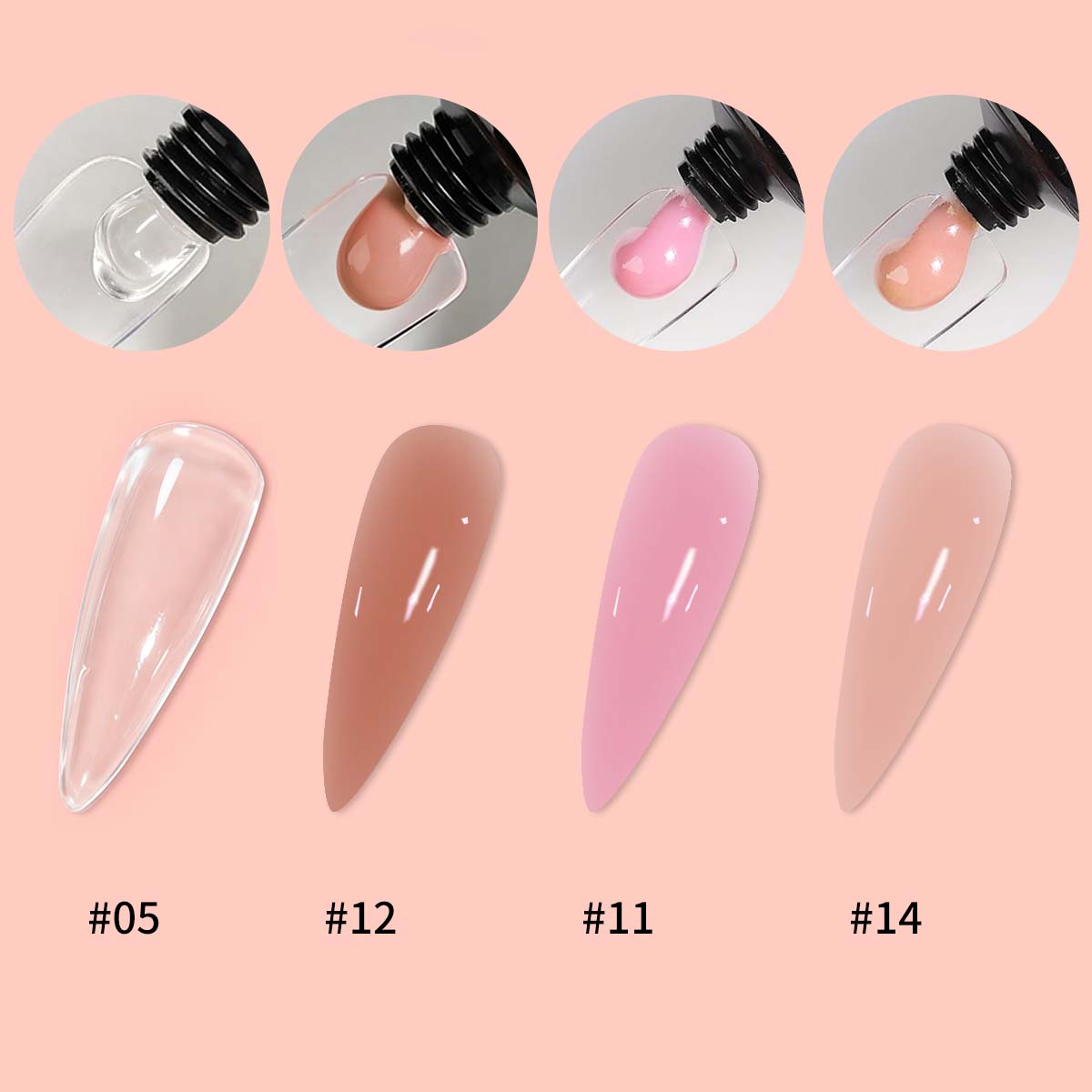 듀얼링다이 4색 네일 연장 젤 세트, 투명 핑크 화이트 - Nail Art Ombre 리뷰 및 가격