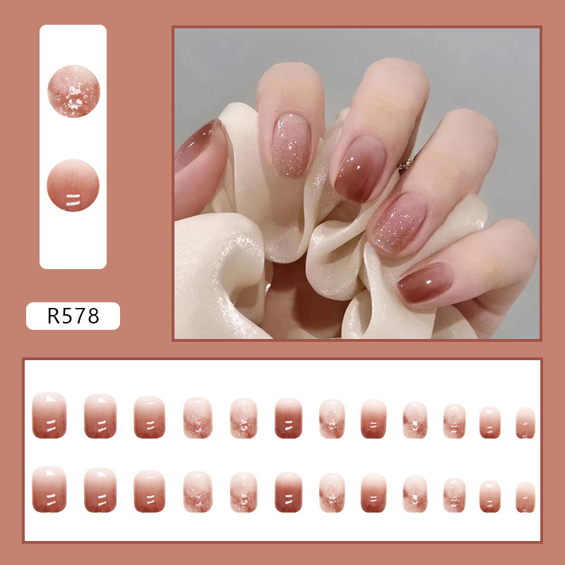 밝은 핑크 그라데이션 컬러 가짜 네일 아트 프레스 네일 - Nail Art Pink 리뷰 및 가격