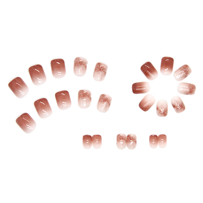 밝은 핑크 그라데이션 컬러 가짜 네일 아트 프레스 네일 - Nail Art Pink 리뷰 및 가격