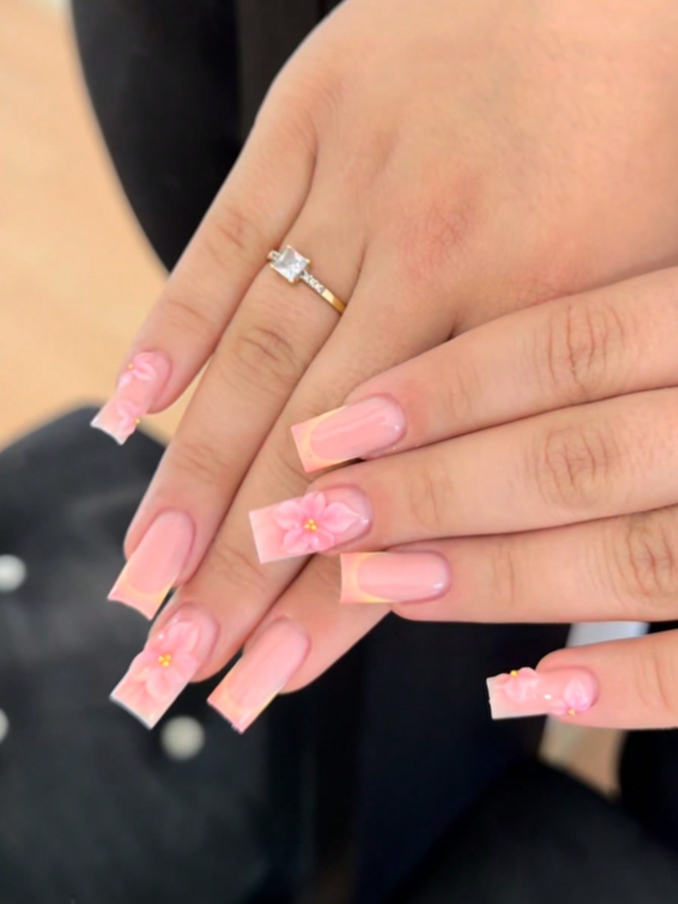 10개의 중간 길이 직사각형 누드 핑크와 오렌지 그라데 - Nail Art Pink 리뷰 및 가격