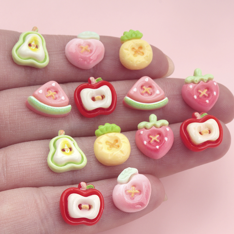 50/500개 미니 모조 과일 레진 네일 아트 카보숑  - Nail Art Ombre 리뷰 및 가격