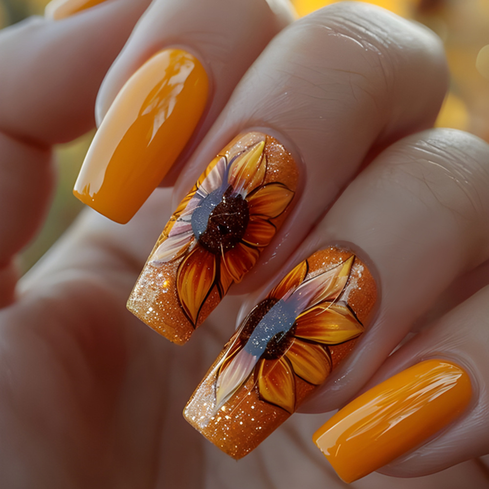 24개 블루 프레스온 네일 스파이시 걸 골드 스트라이프 - Nail Art Press On 리뷰 및 가격