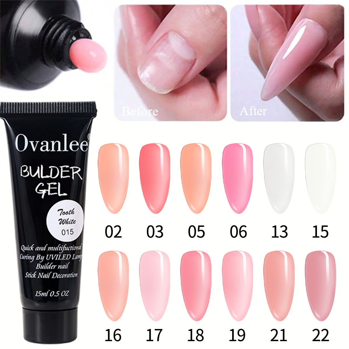 오반리 18가지 기능이 있는 폴리젤 연장 스타터 키트  - Nail Art Ombre 리뷰 및 가격