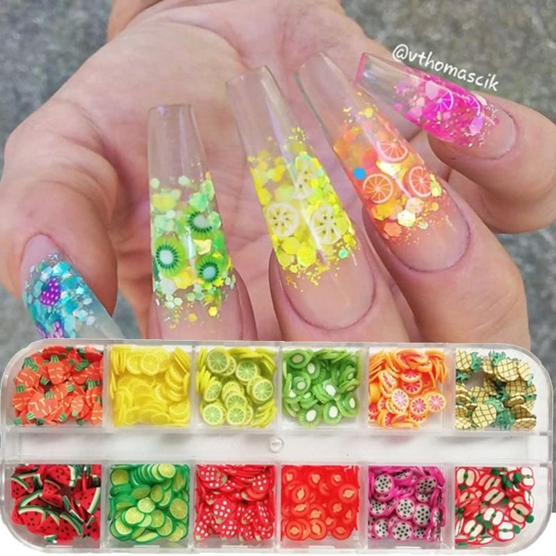 1000pc-240Pc 네일 과일 조각, 폴리머 클레이 - Nail Art Valentines Day 리뷰 및 가격